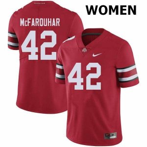 Women's Ohio State Buckeyes #42 Lloyd McFarquhar Red Nike NCAA College Football Jersey Breathable WAF8244LL